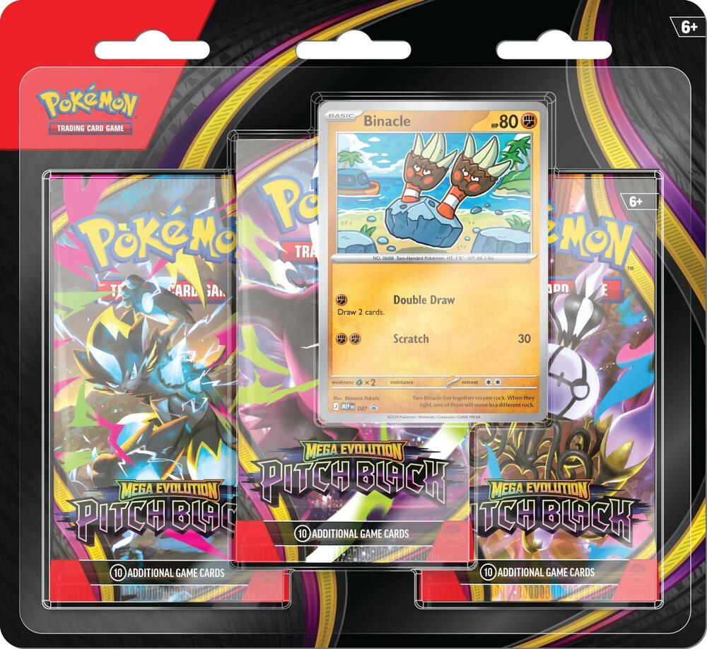 Pokémon TCG: Mega Evolution – Pitch Black 3-Pack Blister