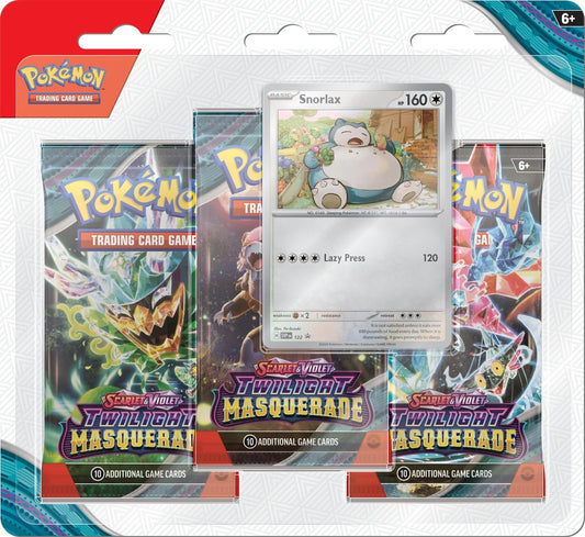 Pokémon TCG: Twilight Masquerade 3-Pack Blister – Snorlax