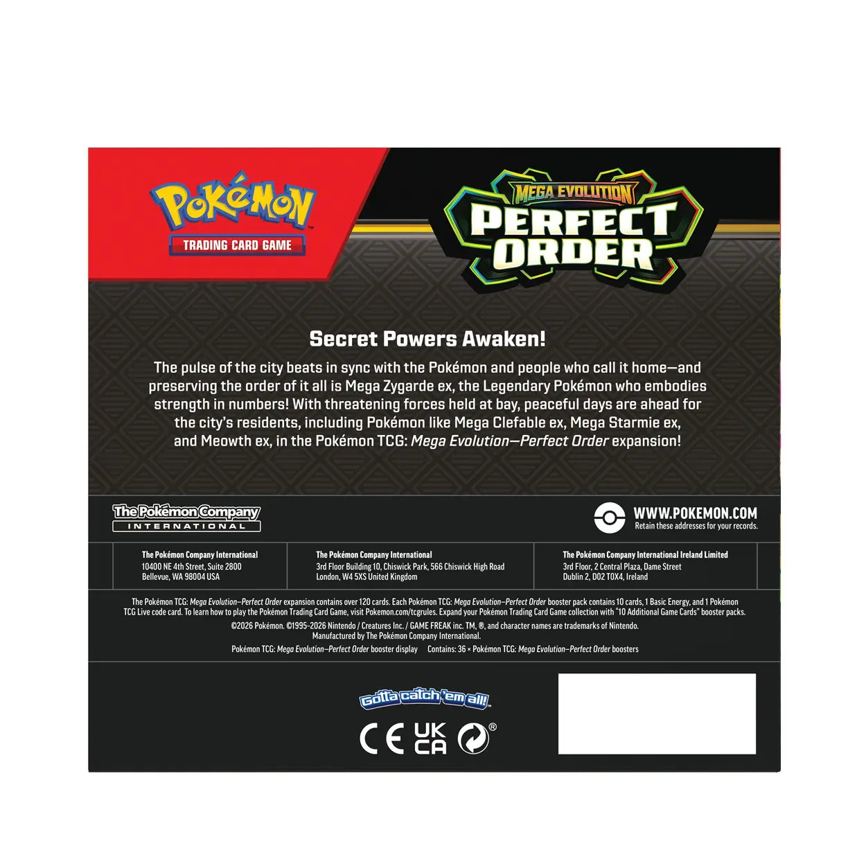 Pokemon TCG Mega Evolution Perfect Order Booster Box (36 Packs) AllDayTCG Pokemon TCG Mega Evolution Perfect Order Booster Box (36 Packs) AllDayTCG
